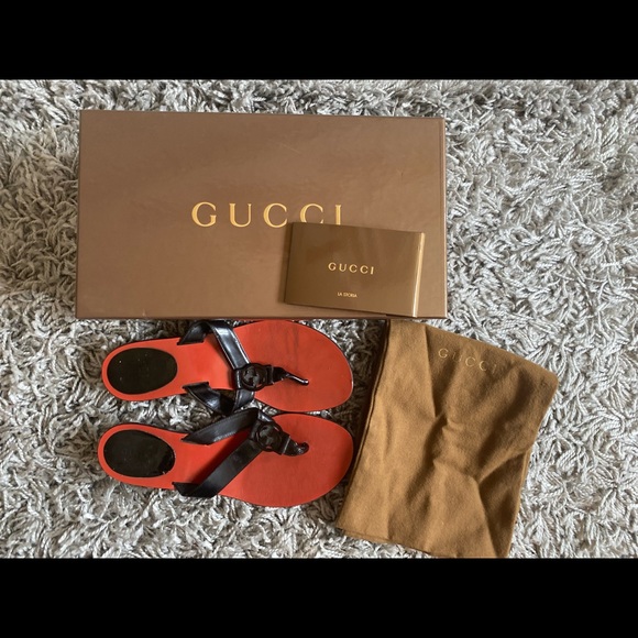 Preowned authentic Gucci sandals size 36.5 - Picture 1 of 5